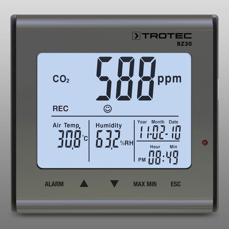 BZ30 CO₂-loger podataka kvalitete vazduha
