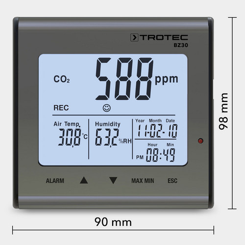 CO2 uređaj za beleženje podataka o kvalitetu vazduha BZ30