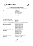 Izjava o usaglašenosti isušivač vazduha TTK 350 S / TTK 650 S (INT)