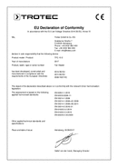 Izjava o usaglašenosti kalorifer TFC 15 E (INT)