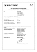 Izjava o usaglašenosti kalorifer TFH 19 E (INT)