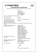 Izjava o usaglašenosti kondenzacioni sušač DH 15 VPR+ / DH 30 VPR+ / DH 60 VPR+ (INT)