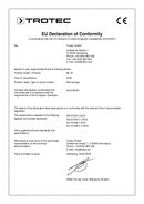 Izjava o usaglašenosti strujna klešta BE40 (INT)