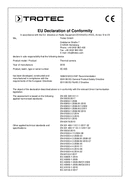 Izjava o usaglašenosti termografska kamera XC600 (INT)