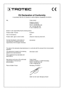 Izjava o usaglašenosti ultrazvučni detektor SL800R (INT)