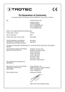 Izjava o usklađenosti sušač vlage TTK 200 (INT)