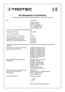 Konformitätserklärung Bautrockner TTK 900 (INT)