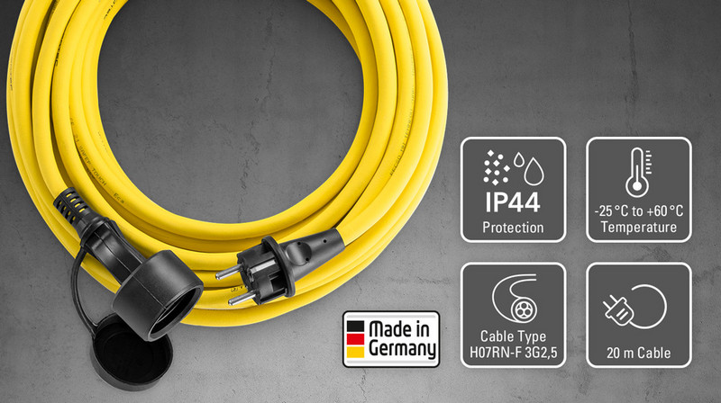 Kvalitetan produžni kabl 230 V (16 A) - 15 m